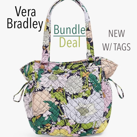 NWT Vera Bradley Glenna Satchel & Notebook BLOOM BOOM BUNDLE (RETIRED PATTERN) - Picture 2 of 16